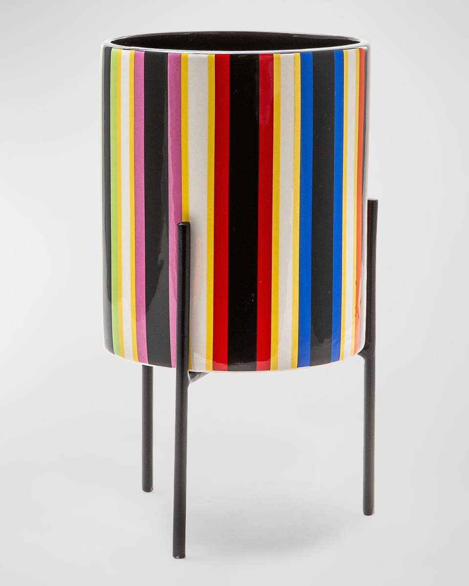 Avant Garden Stripe Tabletop Planter